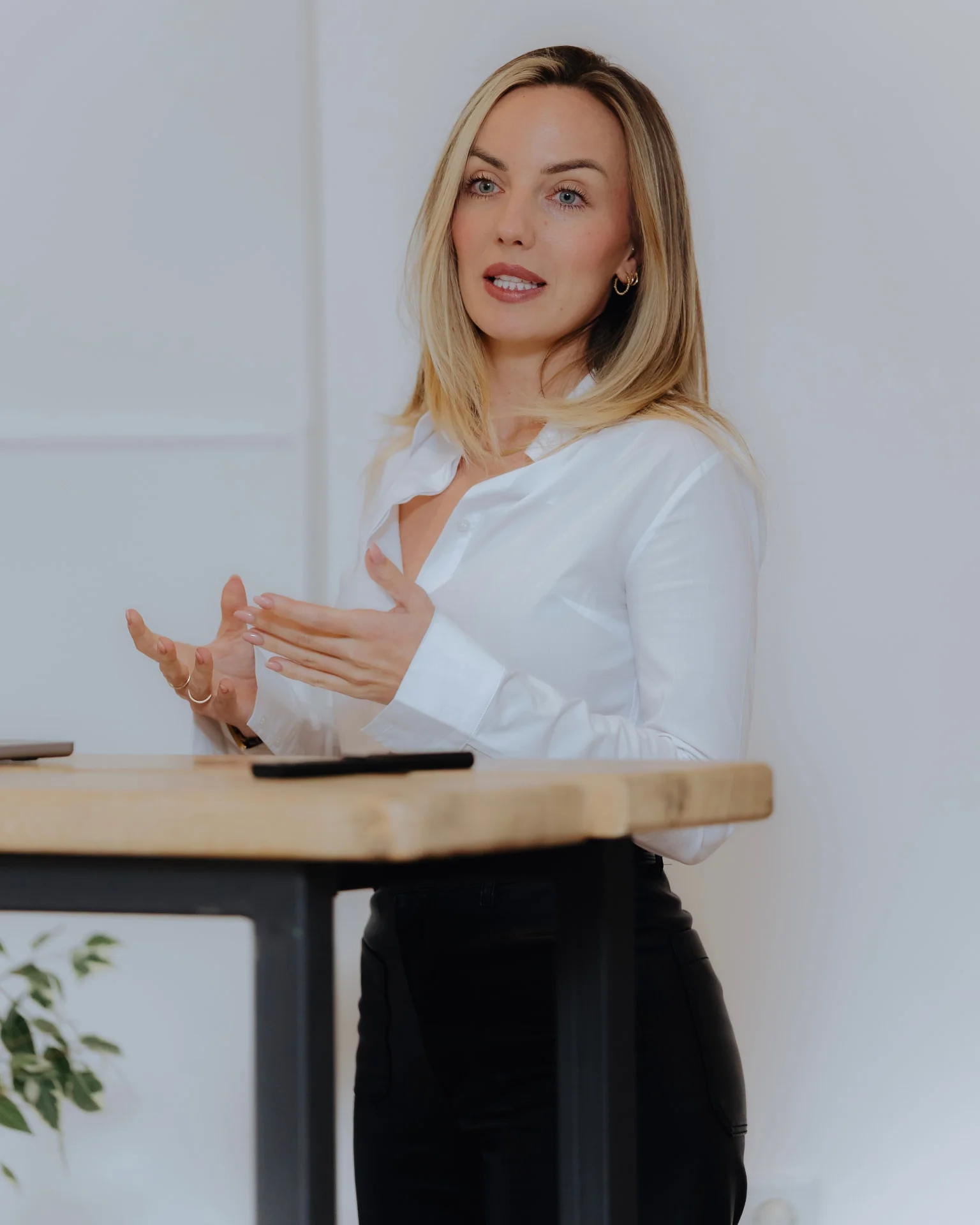 Ajla Karajko speaking at a workshop